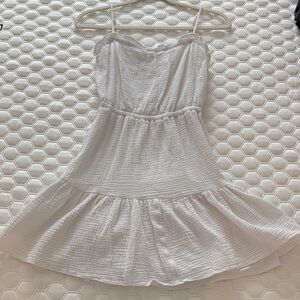 Express Textured White Mini Dress